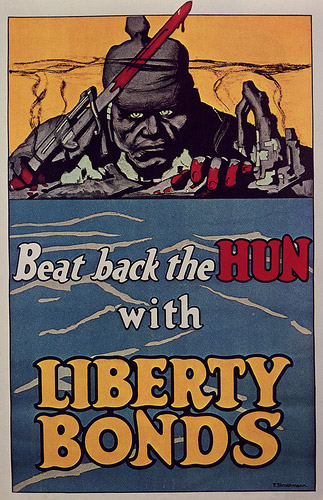 Germany 1917-18. Poster advertising U.S. war bonds